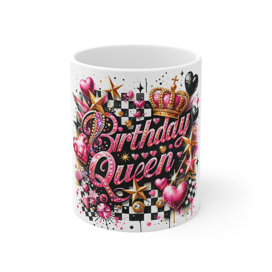 Birthday Queen 11oz Mug - Perfect Gift for Celebrating Birthdays and Queen Bees