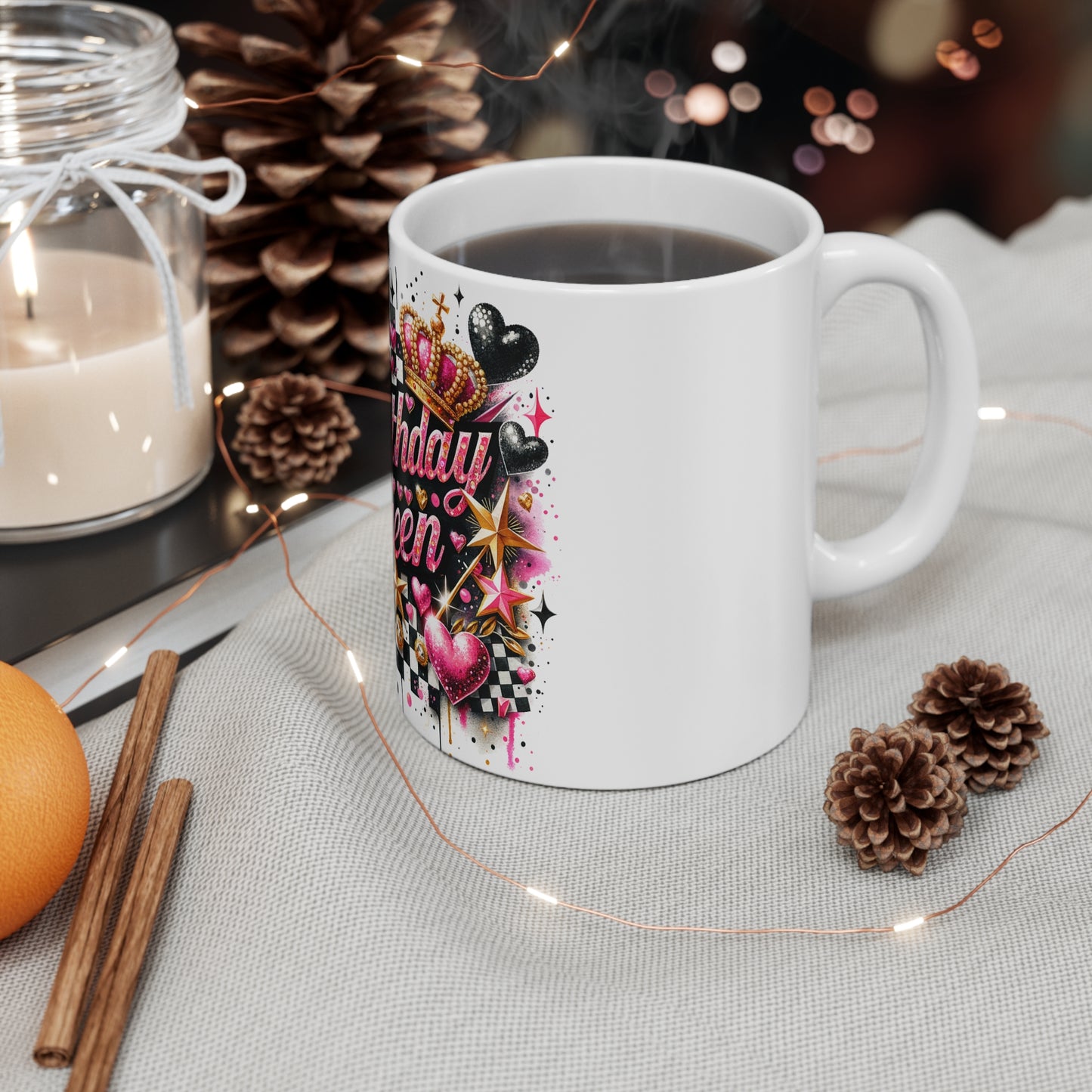 Birthday Queen 11oz Mug - Perfect Gift for Celebrating Birthdays and Queen Bees